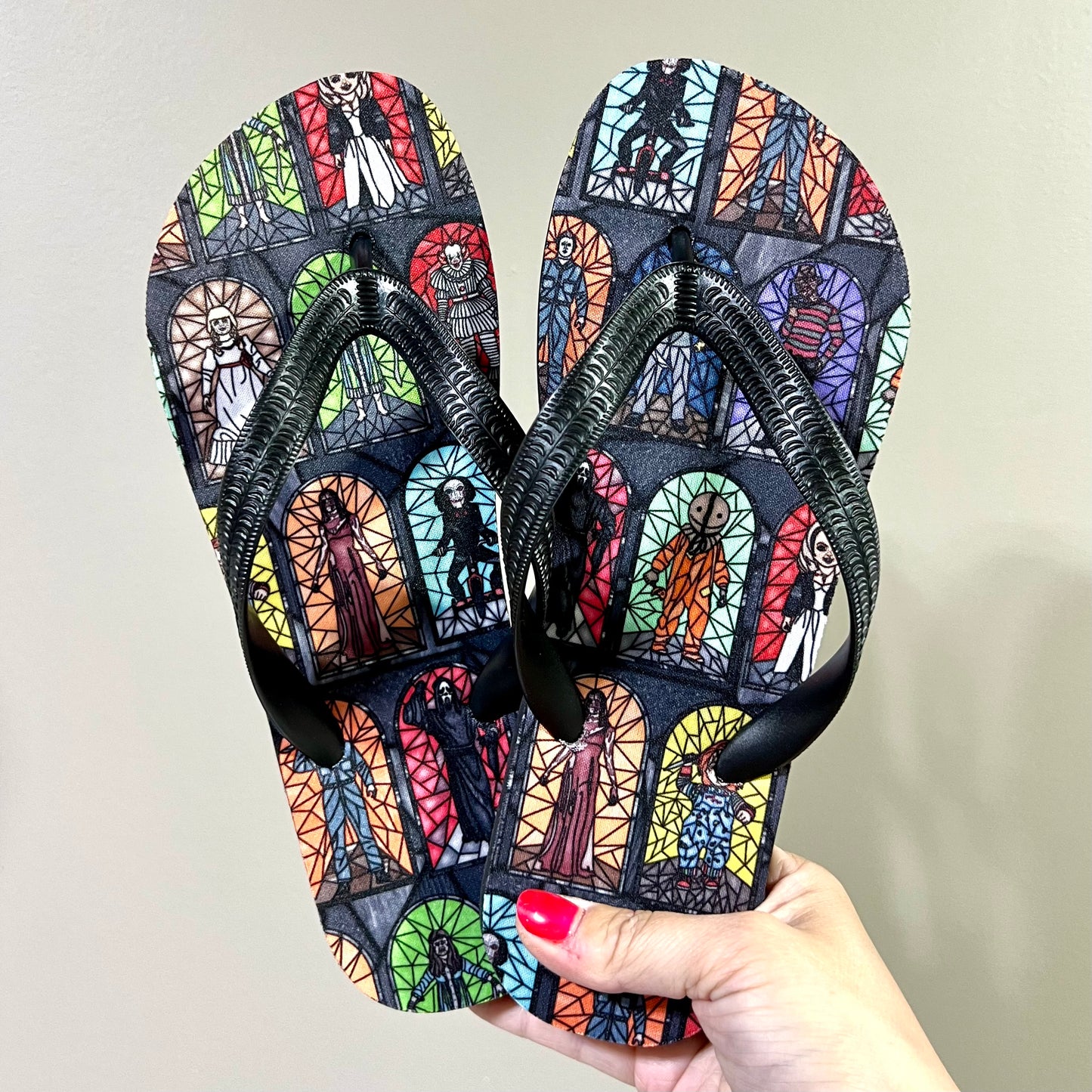 Horror Glass Flip Flops