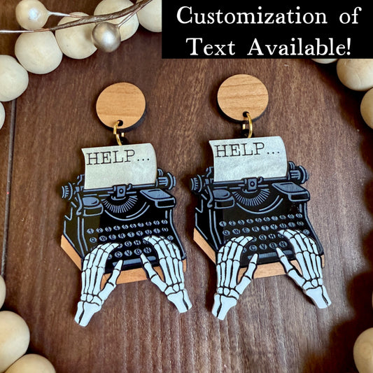 Haunted Typewriter Dangles