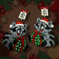 Christmas Raccoon Dangles