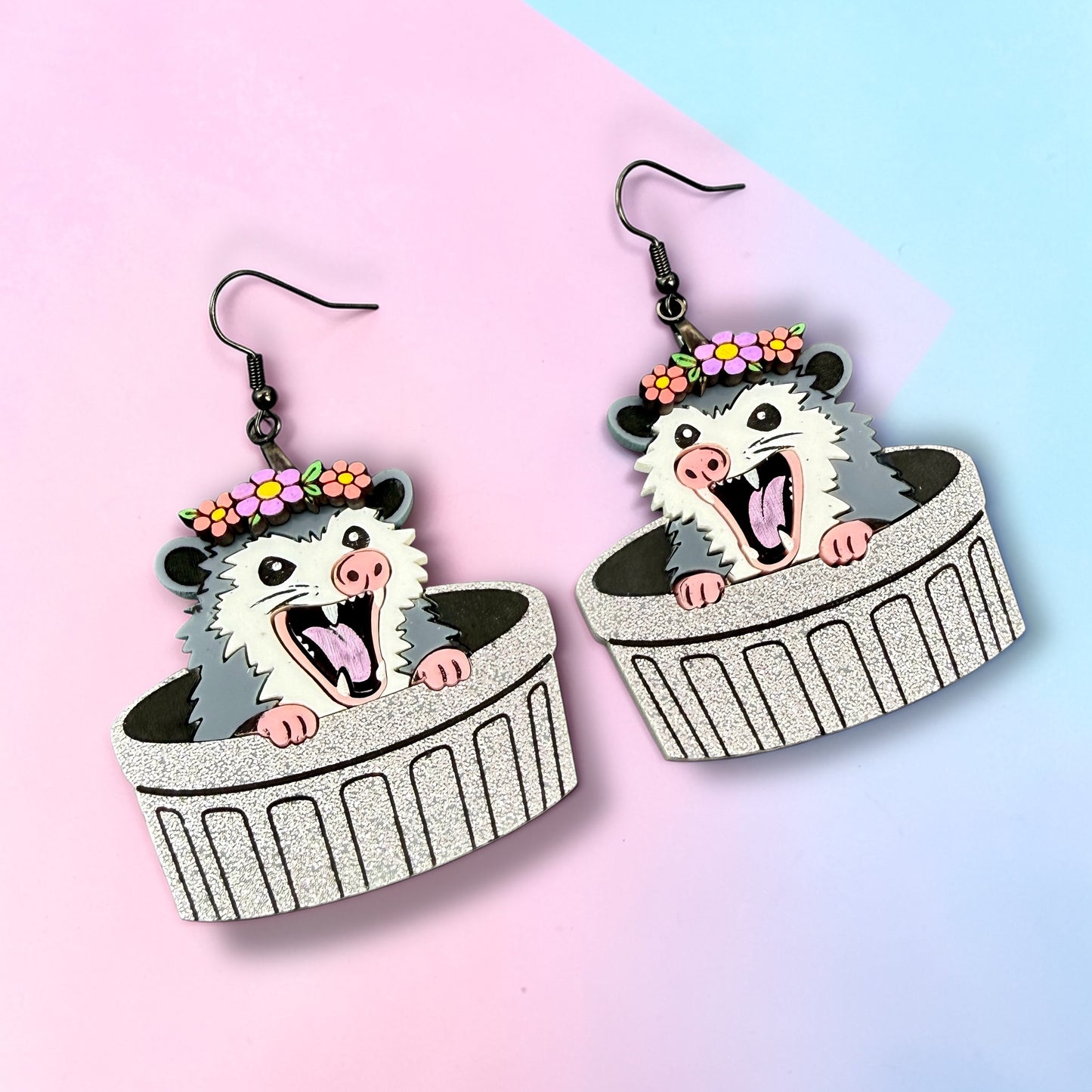 Trash Can Opossum Dangles