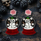 Spooky Snowman Snow Globe Dangles