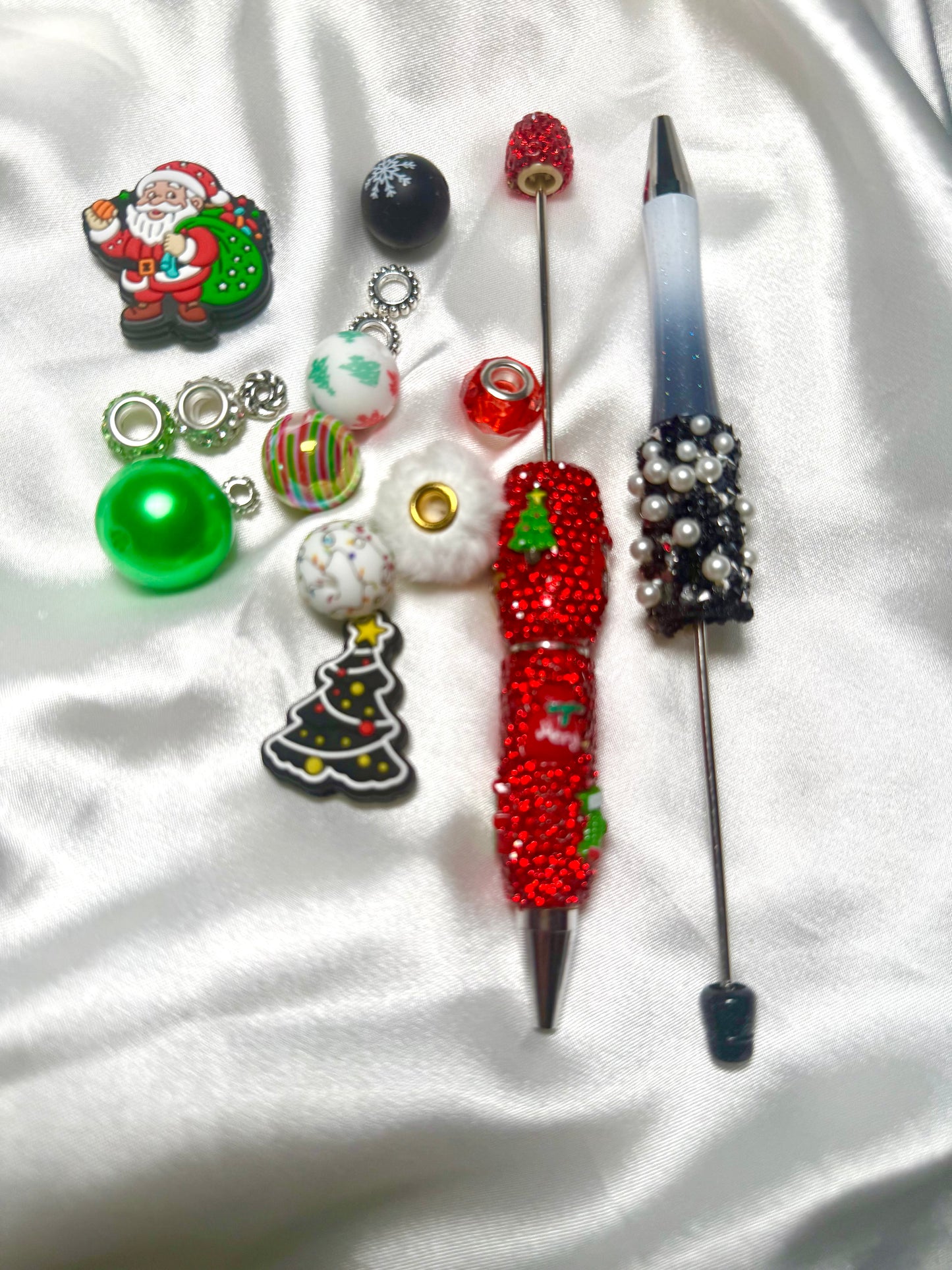 2 Piece Fancy Christmas Pen DIY Beadable Pen Mini Kits