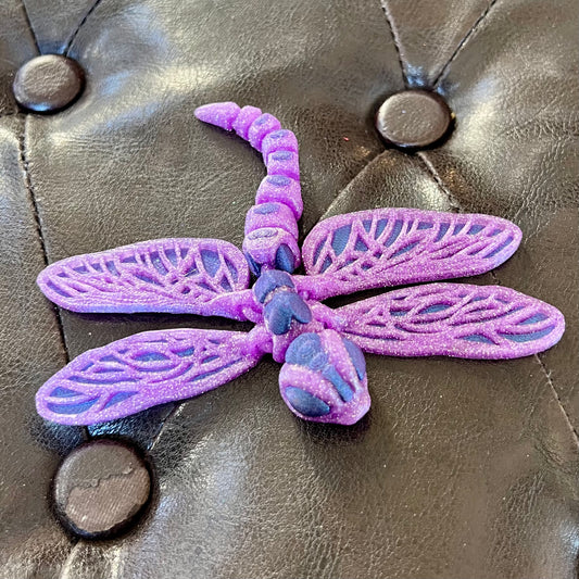 DEC CLEARANCE 3D Printed Purple Dragon Fly