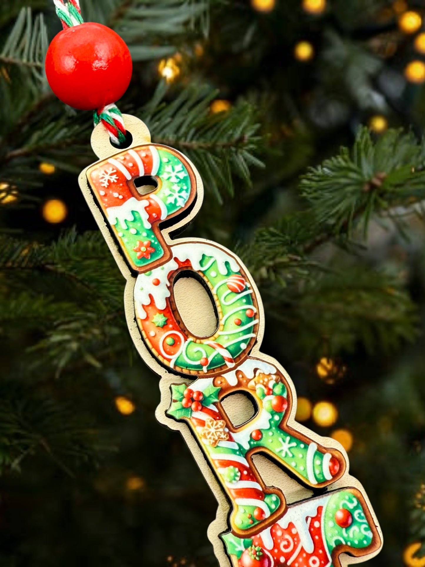 2025 Personalized Gingerbread Letter Ornament