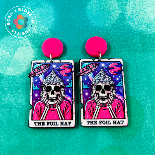 Foil Hat Tarot Card Dangles