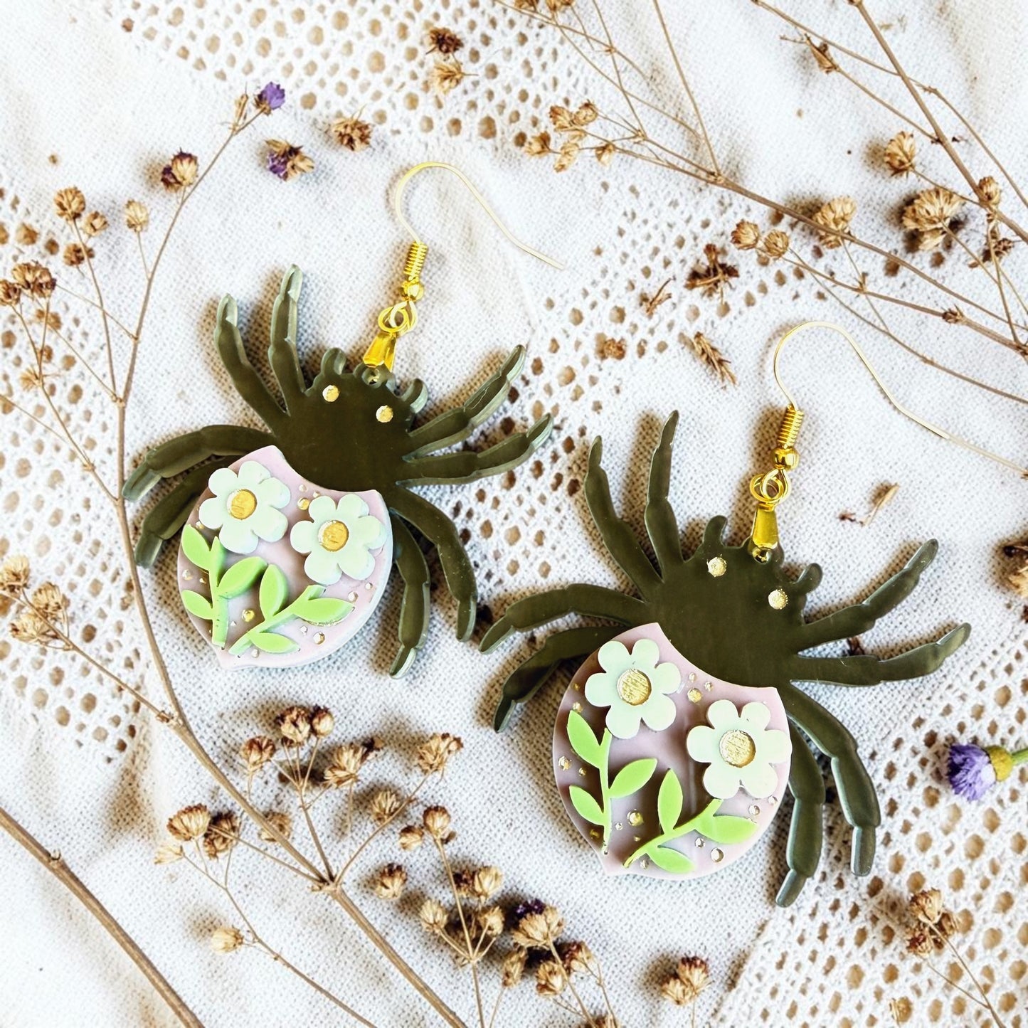 Floral Spider Dangle