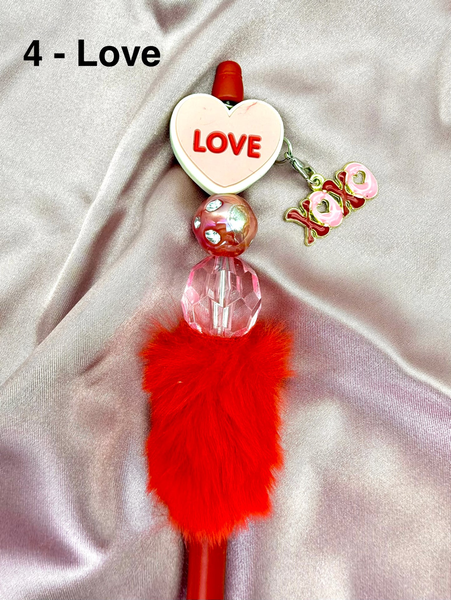 Furry Valentines Conversation Beaded Pens
