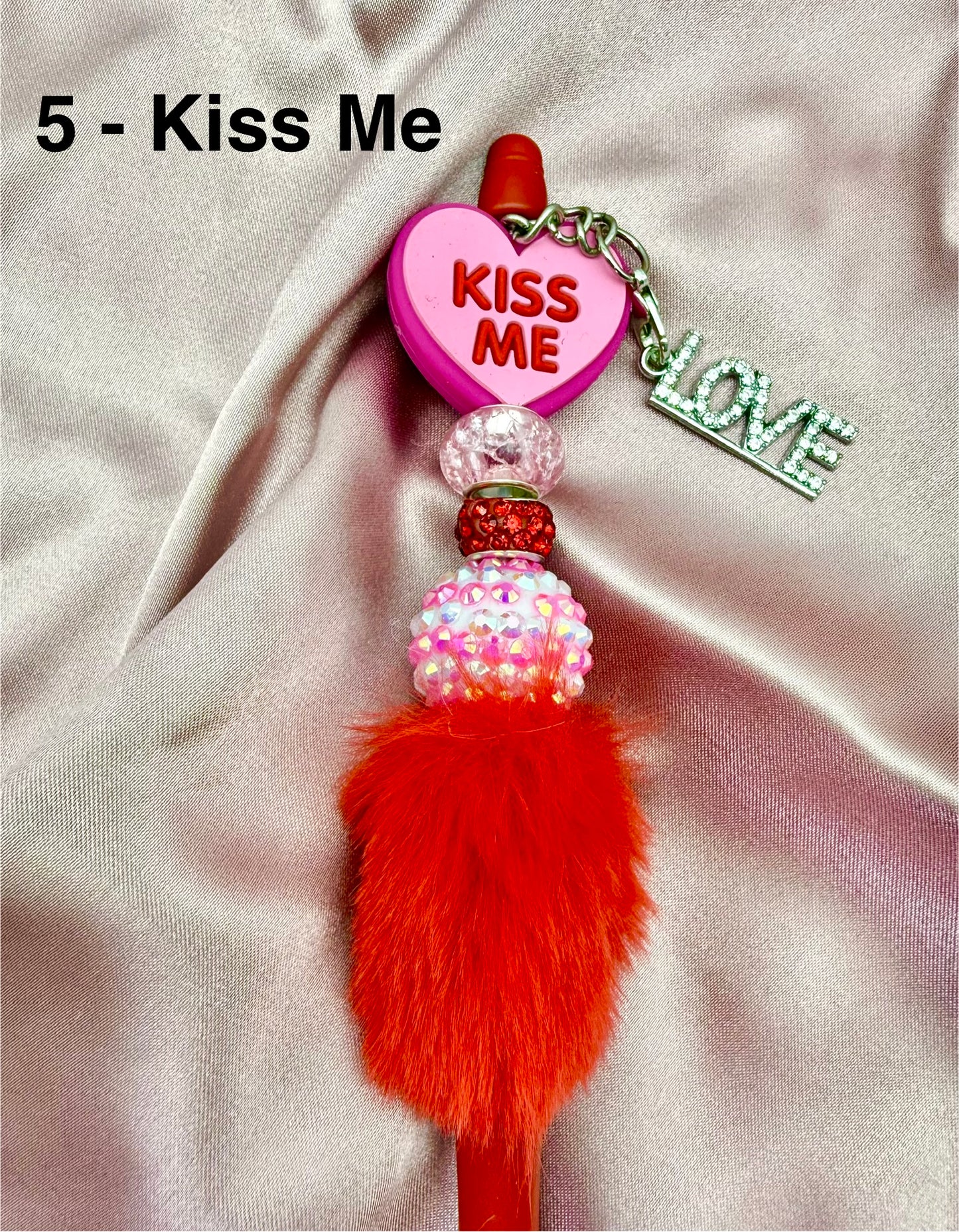 Furry Valentines Conversation Beaded Pens