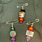 HORROR CHARACTERS Beaded Safety Pin Brooch