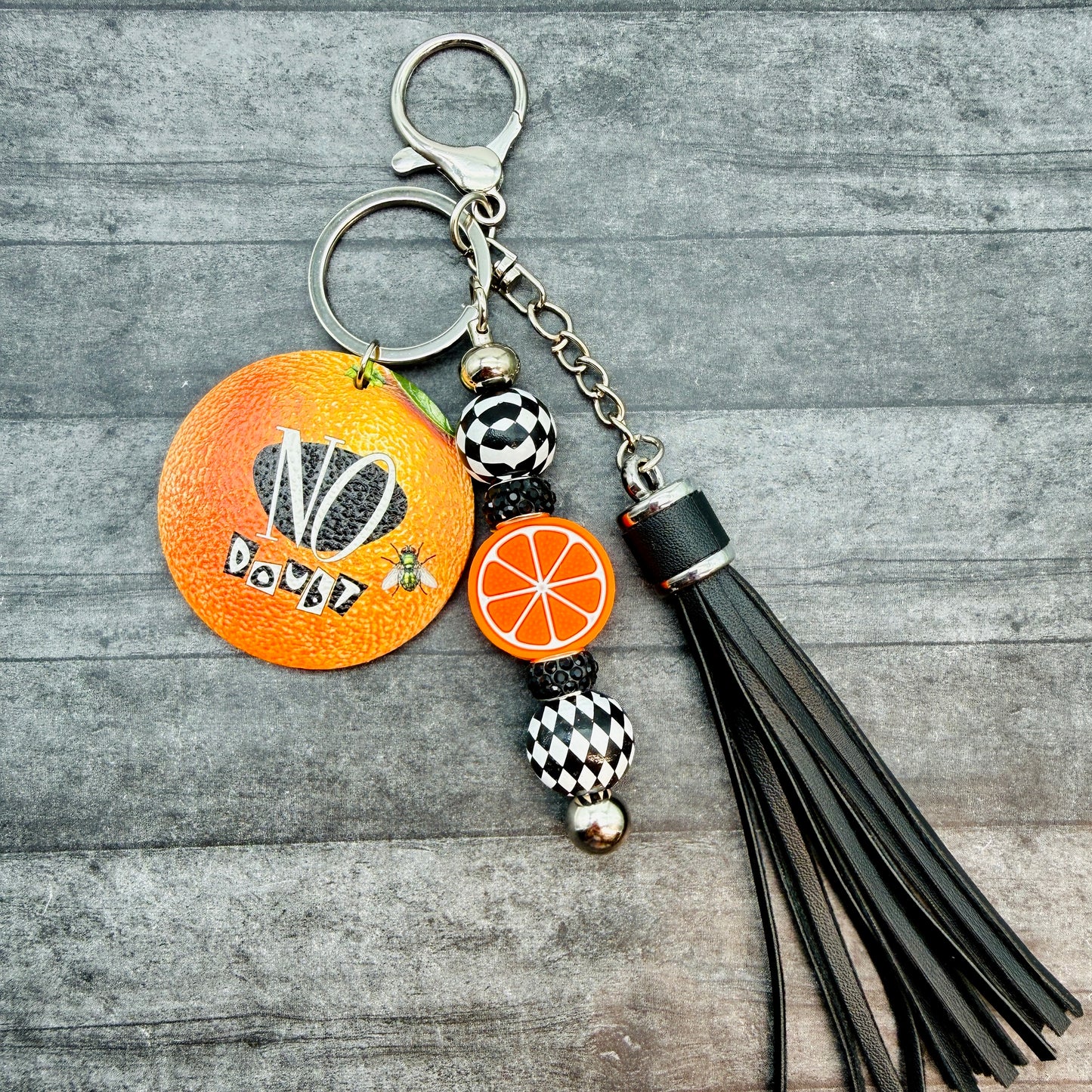 Tragic Kingdom Beaded Keychain