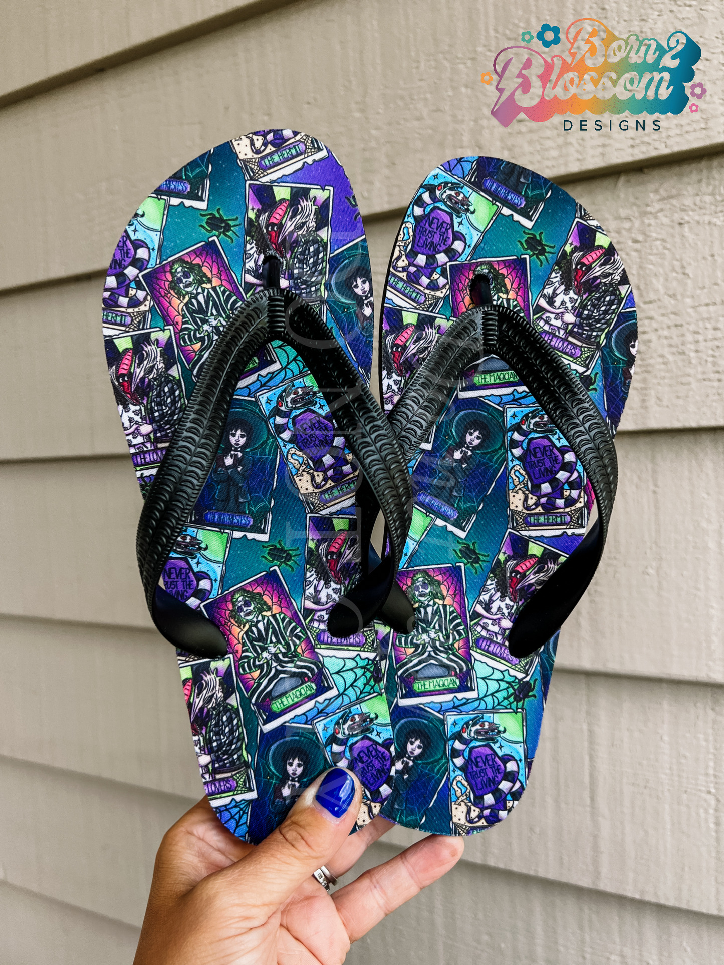 NEW CLEARANCE Beetlejuice Tarot Card Flip Flops