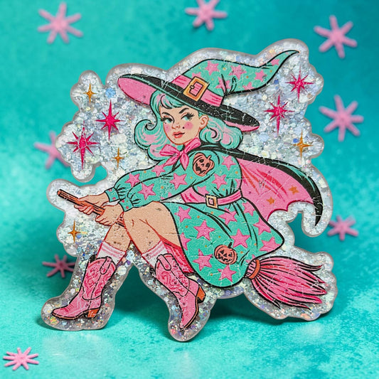 Retro Witch BROOCH (& other larger items) (Copy)
