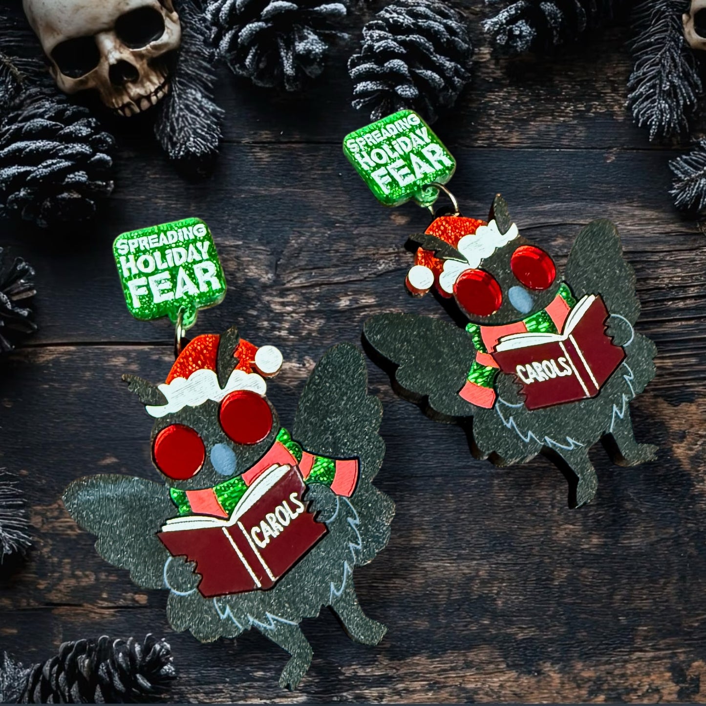 Caroling Mothman Dangles