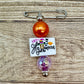 Fall / Halloween Beaded Safety Pin Brooches