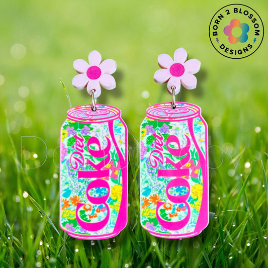 Floral Diet Coke Dangles