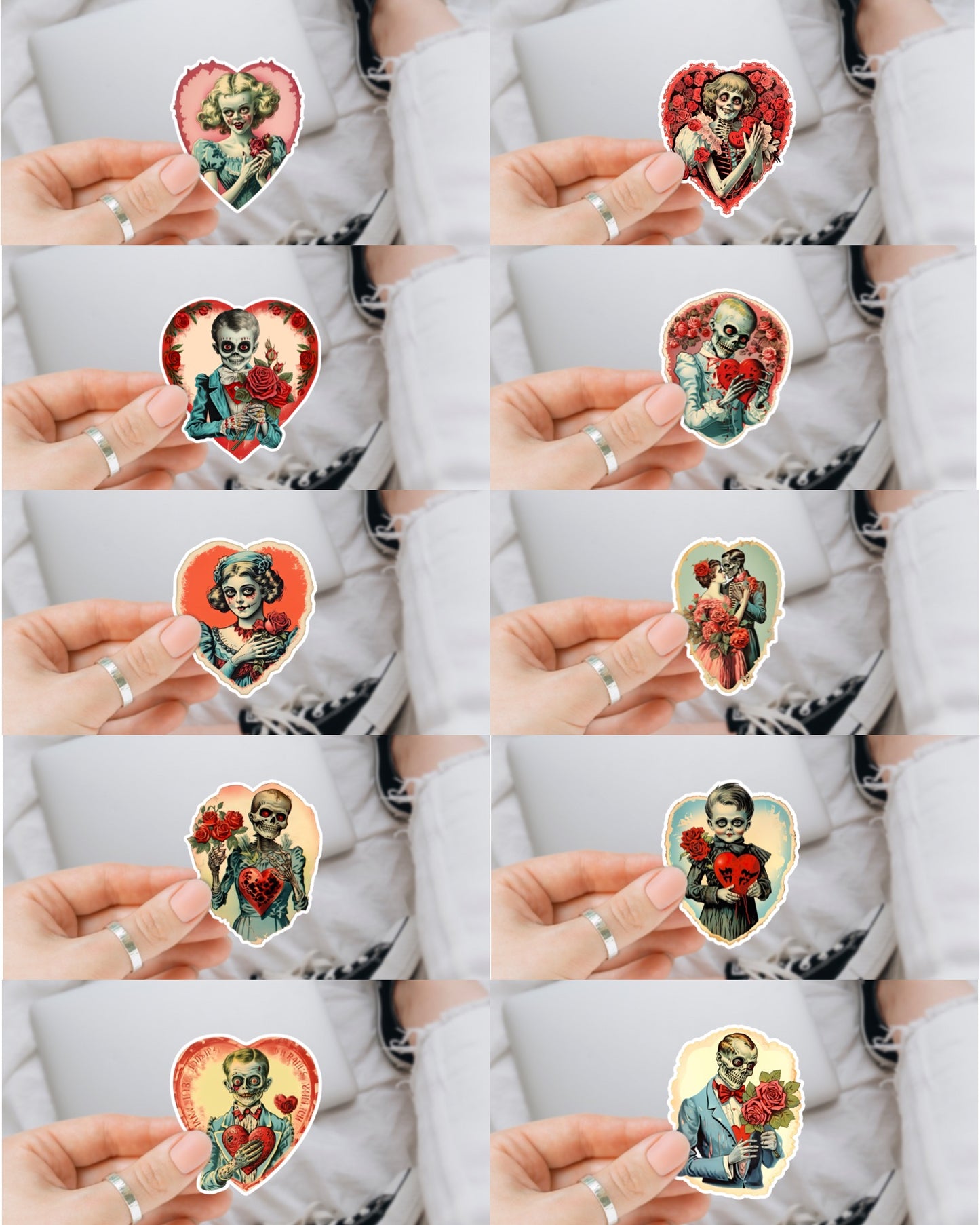 Zombie Valentine Vinyl Decals (10 Designs Available)