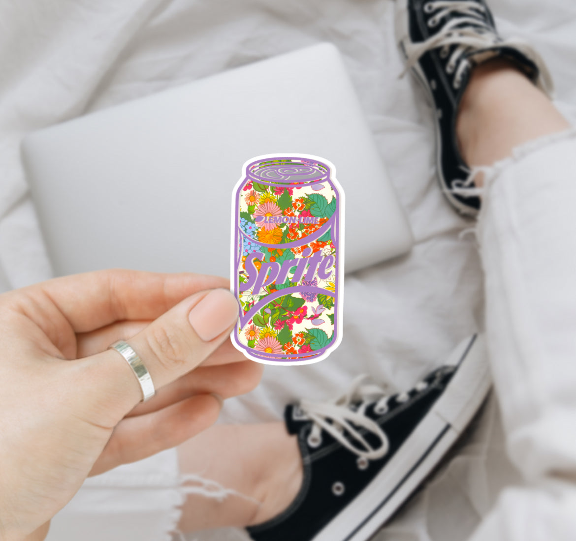 Floral Soda Vinyl Decals (8 Designs Available)