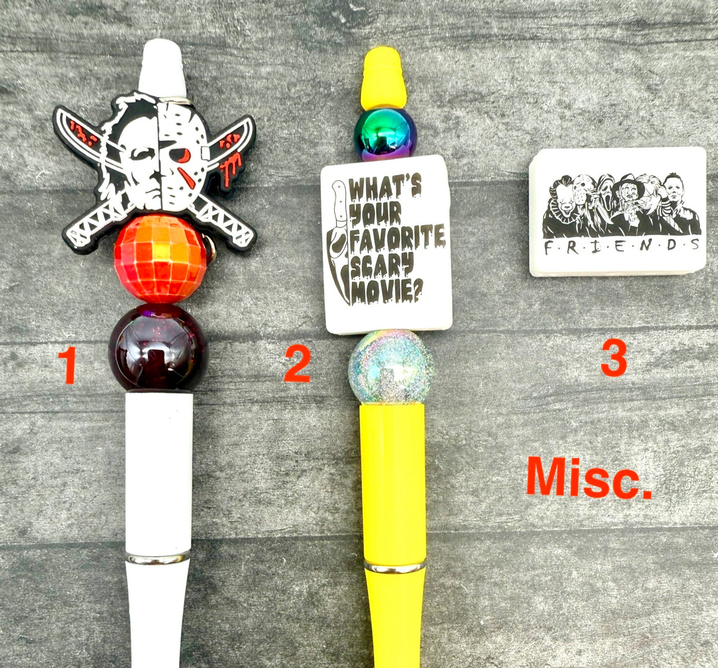 HORROR CHARACTERS Beaded Pens