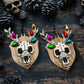 Festive Reindeer Skull Dangles
