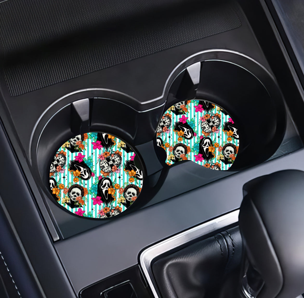 Floral Horror Car Coaster Set