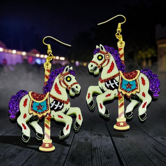 Zombie Carousel Horse Dangles