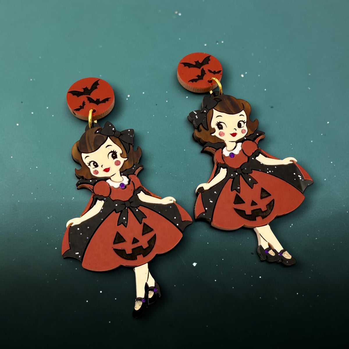 Retro Pumpkin Cutie Dangles