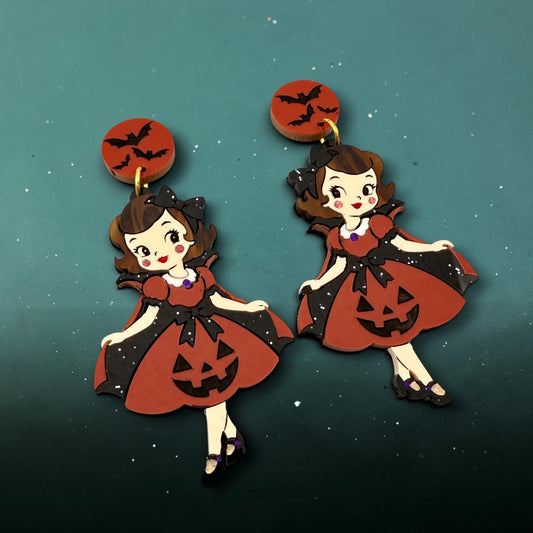 Retro Pumpkin Cutie Dangles