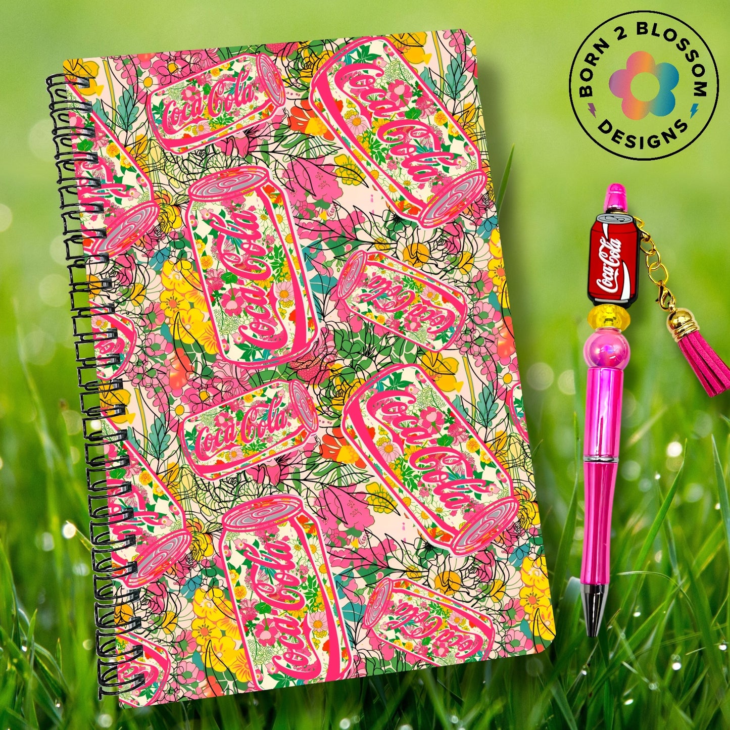 Floral Soda Notebook & Pen Set (7 Designs Available!)