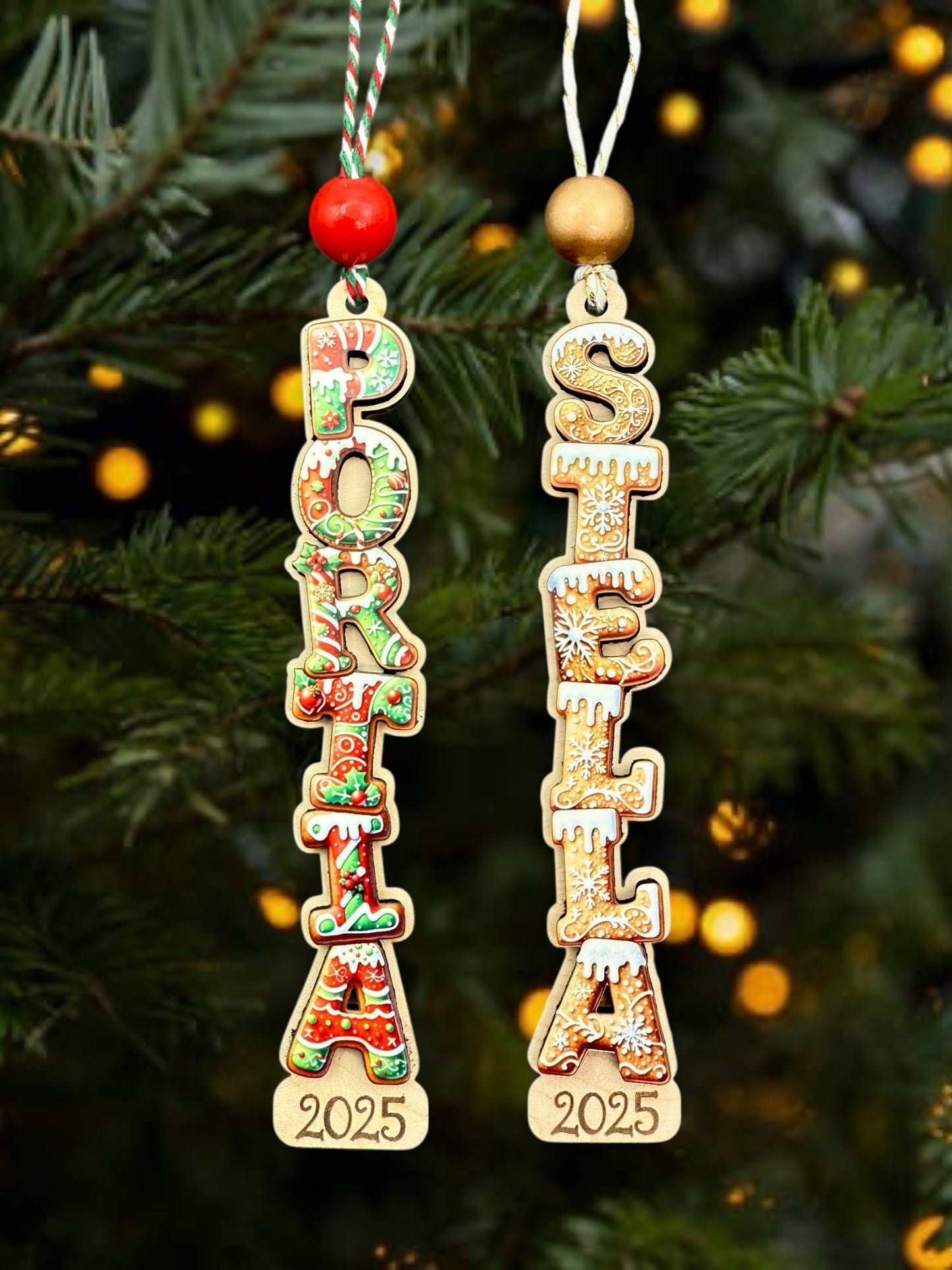2025 Personalized Gingerbread Letter Ornament