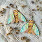 Floral Cicada Wood Dangle (4 Patterns Available)