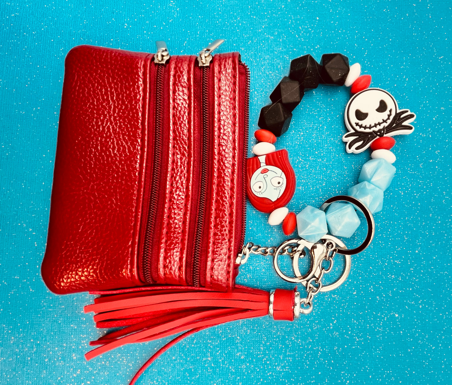 Keychain Wristlet with Wallet Bracelet