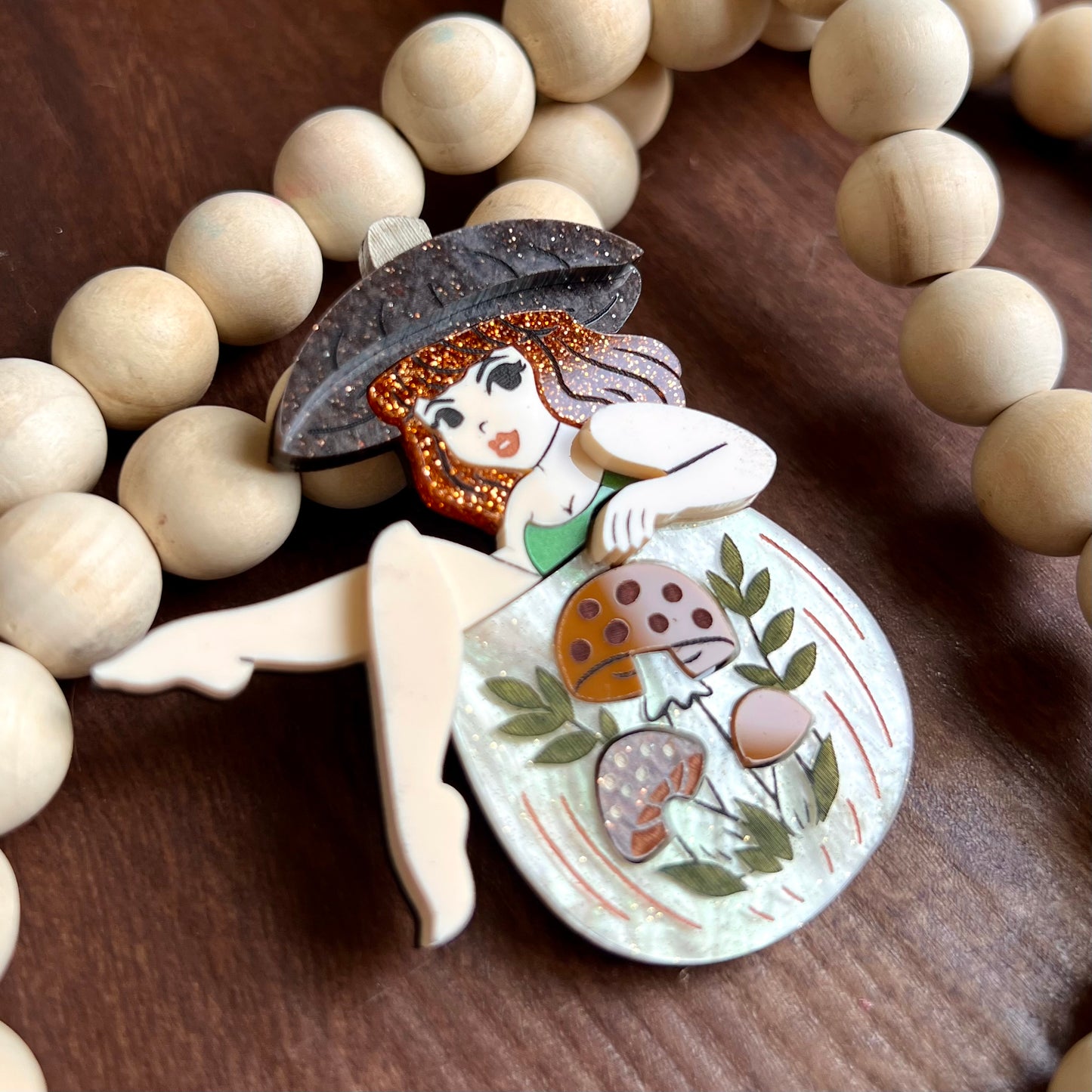Mushroom Canister Fairy BROOCH