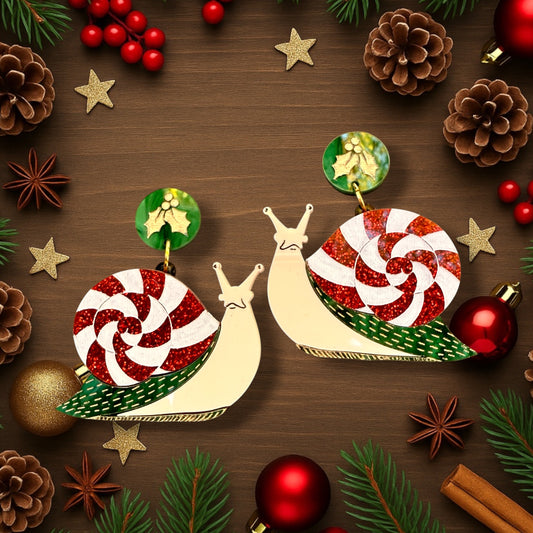 Christmas Snail Dangles