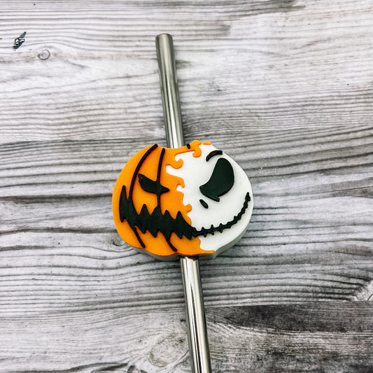 3D Printed Pumpkin King Straw Topper