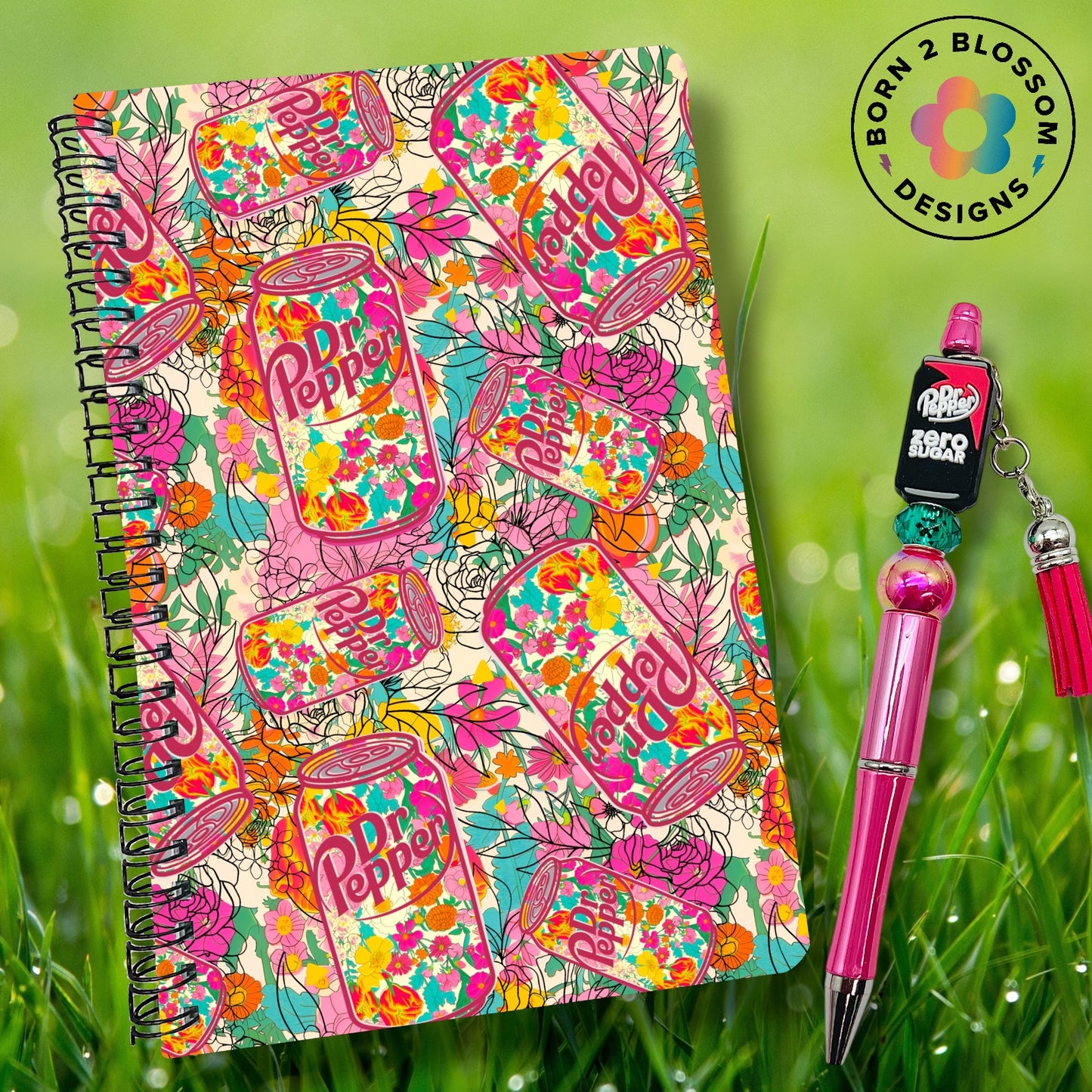 Floral Soda Notebook & Pen Set (7 Designs Available!)