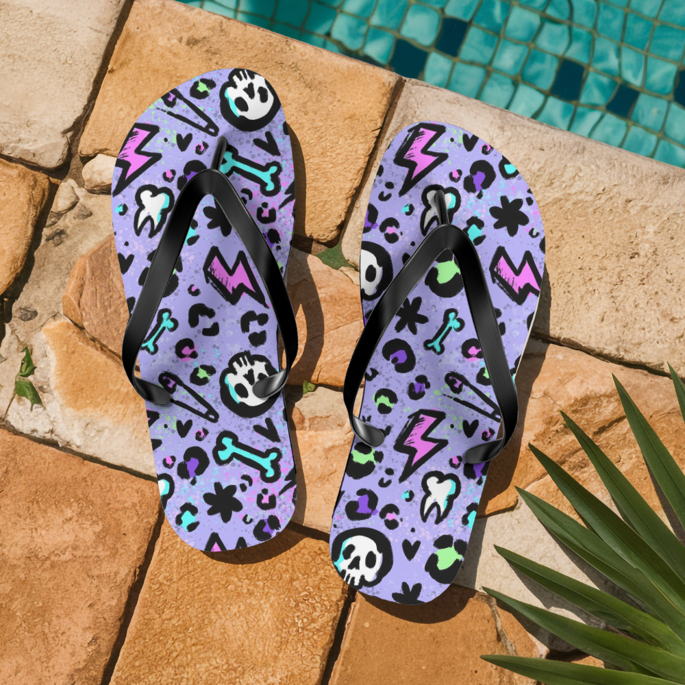 Emo Leopard Flip Flops