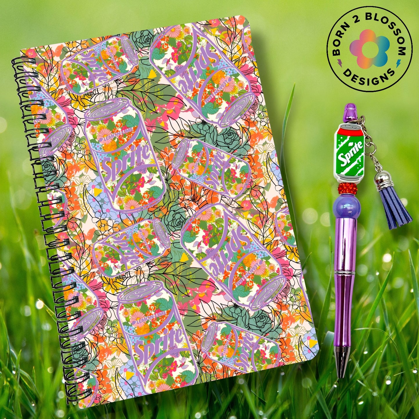 Floral Soda Notebook & Pen Set (7 Designs Available!)