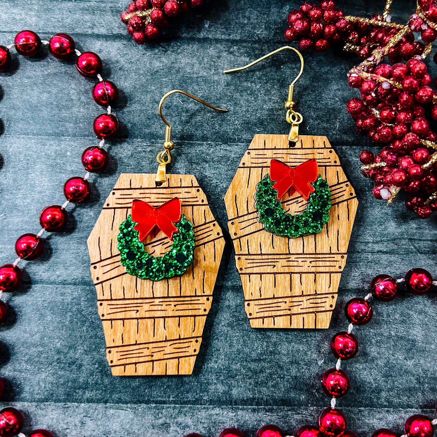 Festive Coffin Dangles