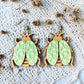 Floral Beetle Wood Dangle (4 Patterns Available)