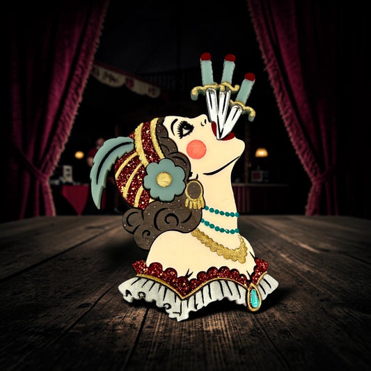 Sword Swallower BROOCH (& other larger items)