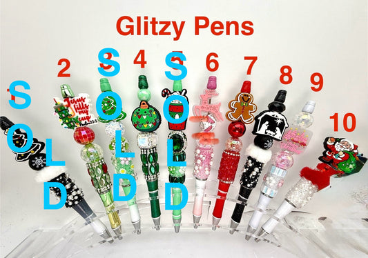 Ok CLEARANCE Christmas Glitzy Pens