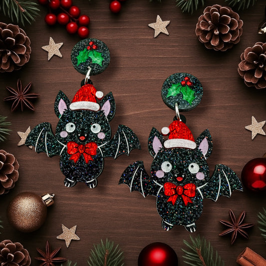 Christmas Bat Dangles