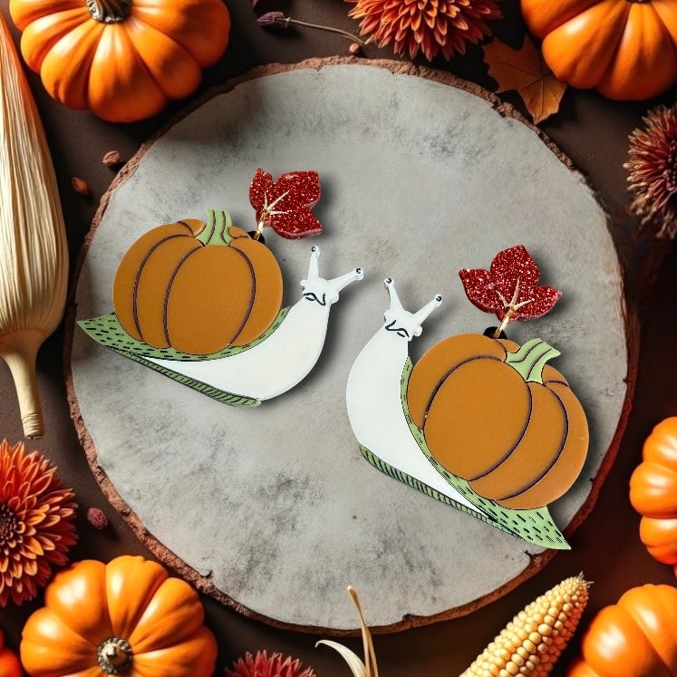 Pumpkin Snail Dangles (2 Versions Available)
