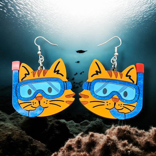 Snorkeling Cat Dangles