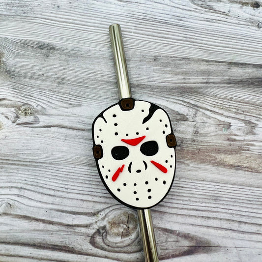 3D Printed Jason Mask Straw Topper