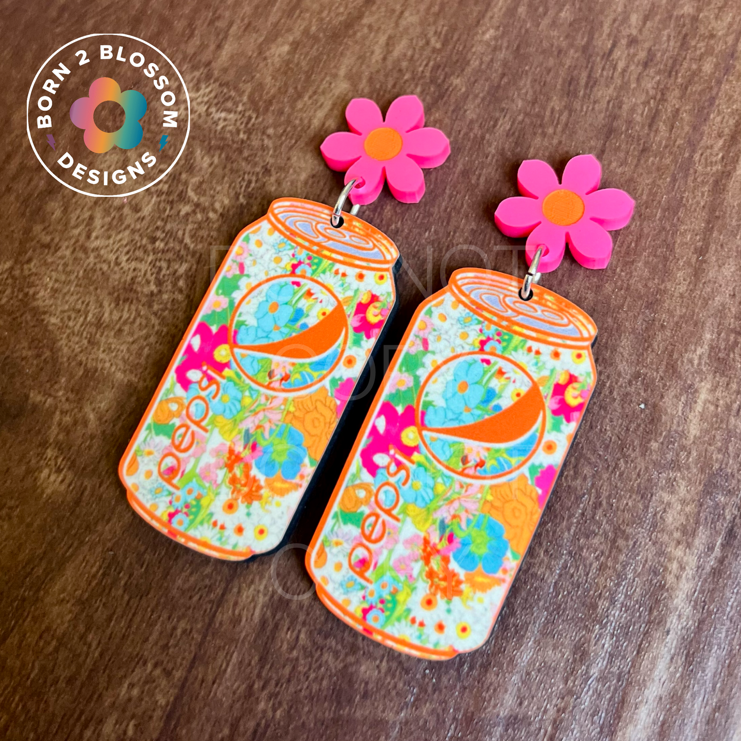 Floral Pepsi Dangles