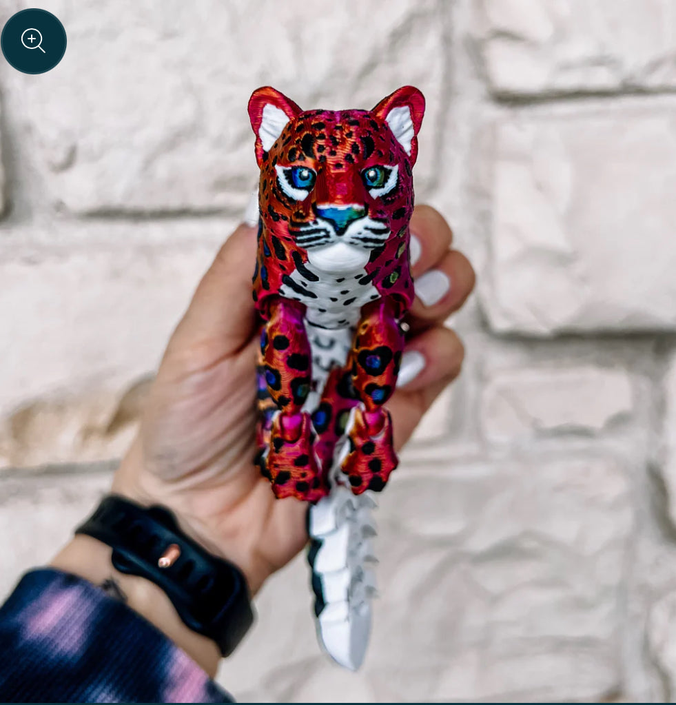 DEC CLEARANCE 3D Printed Lisa Frank Leopard