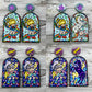 Rainbow Brite Stained Glass Dangles (4 Different Designs)