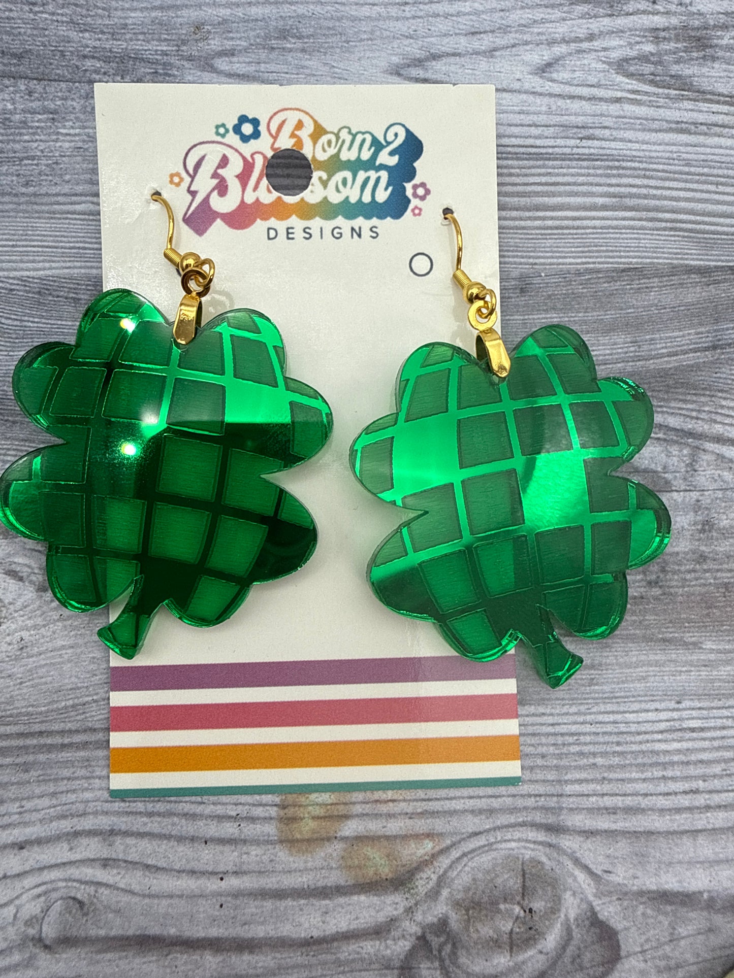 Ok CLEARANCE Disco Shamrock Dangles