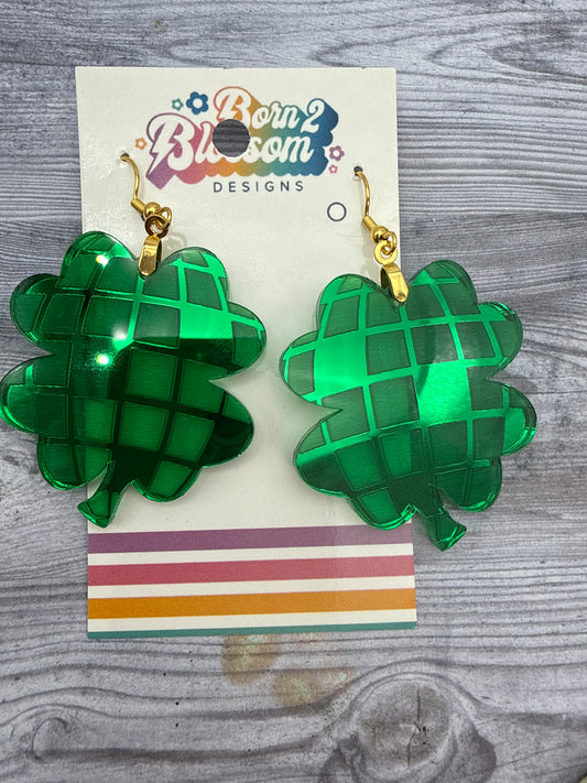 Ok CLEARANCE Disco Shamrock Dangles